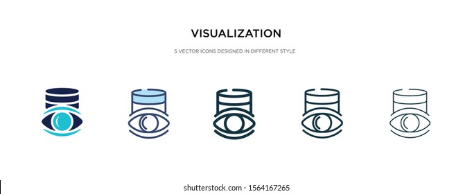 visualization icon in different style vector illustration. two colored and black visualization vector icons designed in filled, outline, line and stroke style can be used for web, mobile, ui