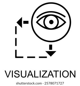 Visualization Icon. Vector Icon Design