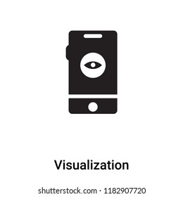 Visualization icon vector isolated on white background, logo concept of Visualization sign on transparent background, filled black symbol