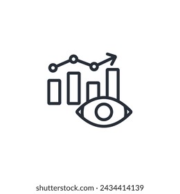 visualization icon. vector.Editable stroke.linear style sign for use web design,logo.Symbol illustration.