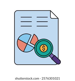 Visualization icon with white background vector stock illustration