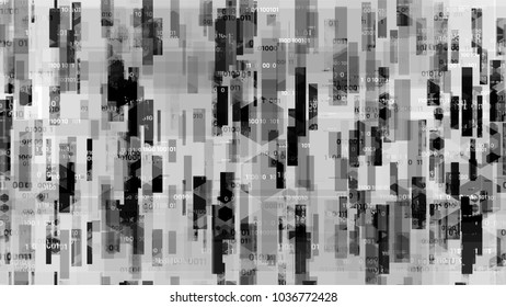 Visualization of Internet Security Technology Structure. Hi Tech Global Hacker Network Texture. Hacking Software Encryption Pattern. Flyer, Cover Design Background.