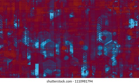 Visualization of Internet Security Technology Structure. Telecommunication High Tech Texture. Abstract  Sci Fi, Scientific Pattern. Screen, Cover Design Background.