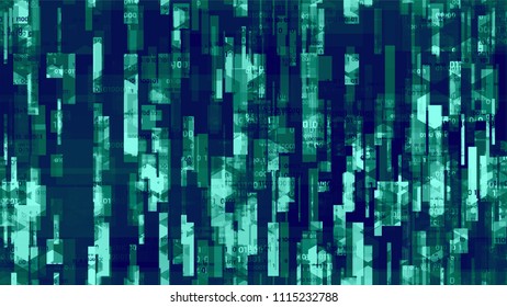 Visualization of Internet Security Technology Structure. Innovation Engineering Texture. Hacking Software Encryption Pattern. Screen, Cover Design Background.