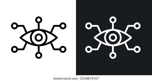 Visualization outlined icon vector collection.