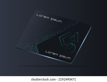 Visualization of a plastic card, three-dimensional image