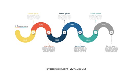 visualization timeline process infographic template Steps business data design