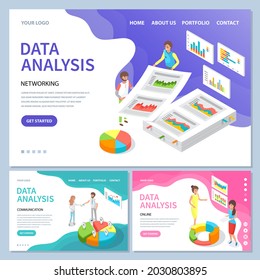 Visualize with business analytics. People work with statistical data analysis, changing indicators. Employees analyze statistical indicators, business data. Characters work with marketing research