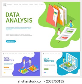 Visualize with business analytics. People work with statistical data analysis, changing indicators. Employees analyze statistical indicators, business data. Characters work with marketing research