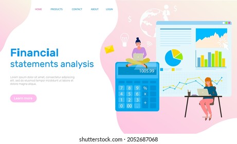 Visualize with business analytics. People work with statistical data analysis, changing indicators. Employees analyze statistical indicators, business data. Characters work with marketing research