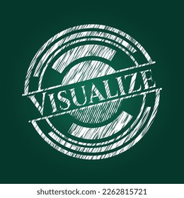 Visualize with chalkboard texture. Vector Illustration. Detailed. 