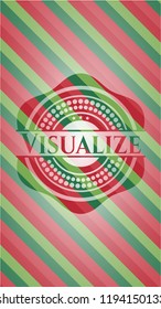 Visualize christmas style emblem.