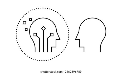 Visualize the concept of digital twins through vector illustration, depicting the replication of physical entities into digital counterparts for enhanced analysis and simulation.