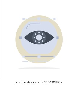 visualize, conception, monitoring, monitoring, vision Flat Color Icon Vector