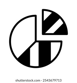 Visualize data clearly with this pie chart icon for easy analysis