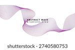 Visualize flowing dynamic abstract wave composed of numerous fine gradient purple lines creating an elegant modern design element