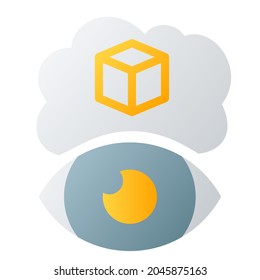 visualize see imagine vision single isolated icon with smooth style
