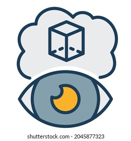 visualize see imagine vision single isolated icon with filled line style