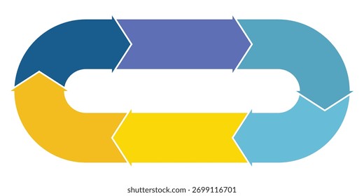 Visualize your business process with this colorful cycle diagram showing iterative steps for project management and workflow automation