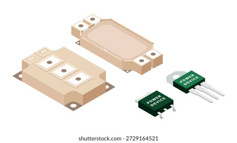 Visualizes physical arrangement of power semiconductor devices within power control circuits and energy system designs