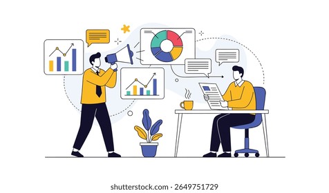 Visualizing business growth strategies through data analysis and collaborative discussion for effective decision making