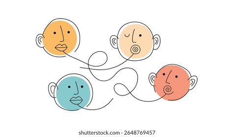 Visualizar a complexa dinâmica da comunicação humana e da interação social através da arte representacional abstrata