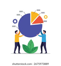 Visualizing financial data understanding business performance through pie chart analytics