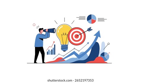Visualizar o planejamento estratégico e as oportunidades de crescimento futuro no desenvolvimento de negócios e na análise de mercado