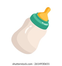 Visually appealing 3d style icon depicting baby milk feeder