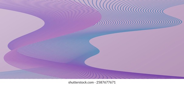 visually appealing abstract wave vector illustration flowing lines with gradient background