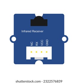 A visually appealing and accurate representation of an infrared receiver, perfect for graphic designers looking to highlight infrared communication, remote control, or data reception