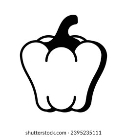 Visually appealing amazing icon of bell pepper, vector of capsicums