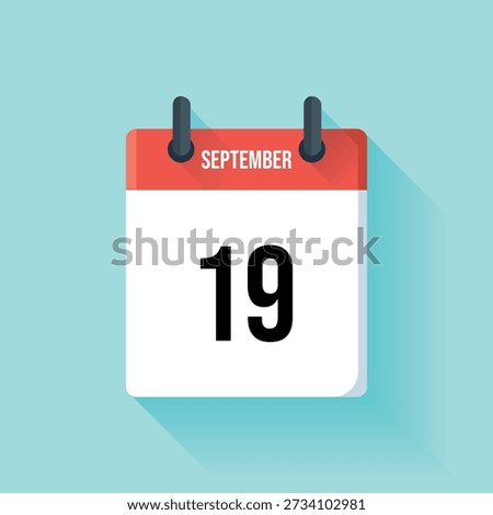 A visually appealing calendar page displaying september 19th, with a clean and minimalist aesthetic.