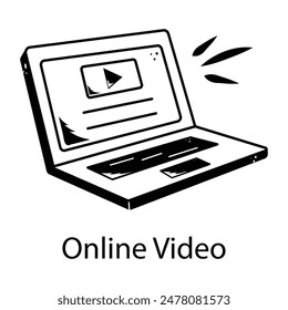 Video Icono de doodle visualmente atractivo de en línea 