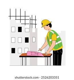 Visually appealing engineer illustration in modern style