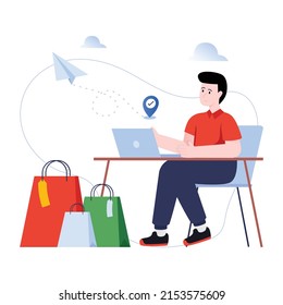A visually appealing flat illustration of clothing sale 

