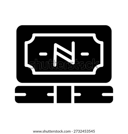 A visually appealing glyph icon of namecoin is scalable