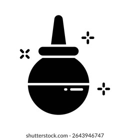 A visually appealing glyph icon of nasal aspirator
