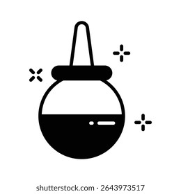 A visually appealing glyph icon of nasal aspirator