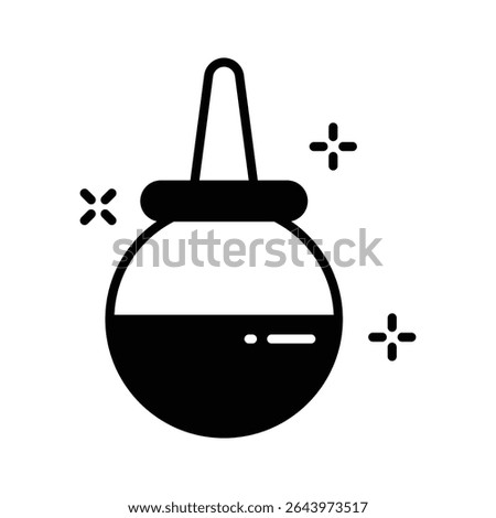 A visually appealing glyph icon of nasal aspirator