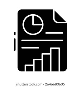 A visually appealing glyph icon showing annual report