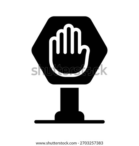 Visually appealing glyph icon showing stop board