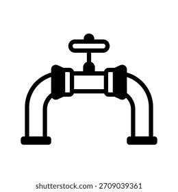 Icono de estilo de glifo visualmente atractivo de gasoducto