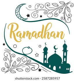 A visually appealing graphic design celebrating Ramadan.