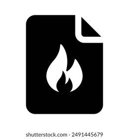 Visually appealing icon of burning data in modern style