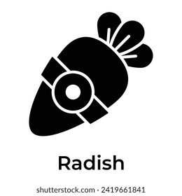 Visually appealing icon of chinese radish in modern and trendy style