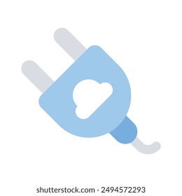 Visually appealing icon of cloud power in trendy style