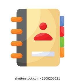 Visually appealing icon of contact book, ready to use and download