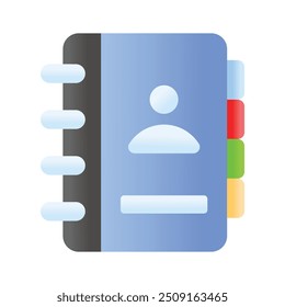 Visually appealing icon of contact book, ready to use and download