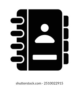 Visually appealing icon of contact book, ready to use and download